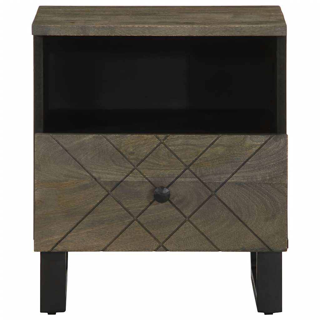 Mesa de cabeceira 40x33x46 cm madeira de mangueira maciça preto