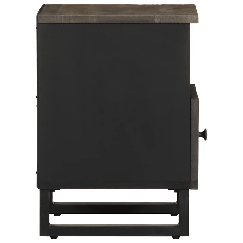 Mesa de cabeceira 40x33x46 cm madeira de mangueira maciça preto