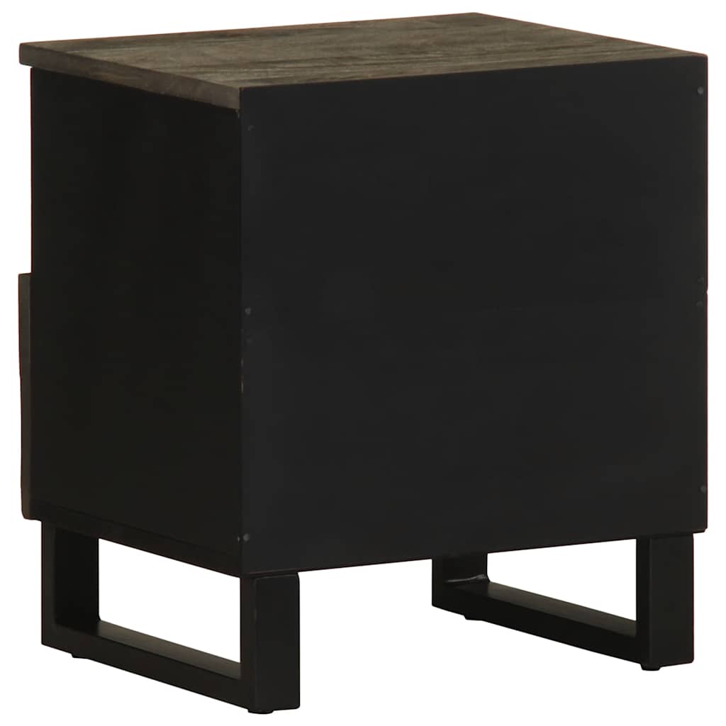 Mesa de cabeceira 40x33x46 cm madeira de mangueira maciça preto