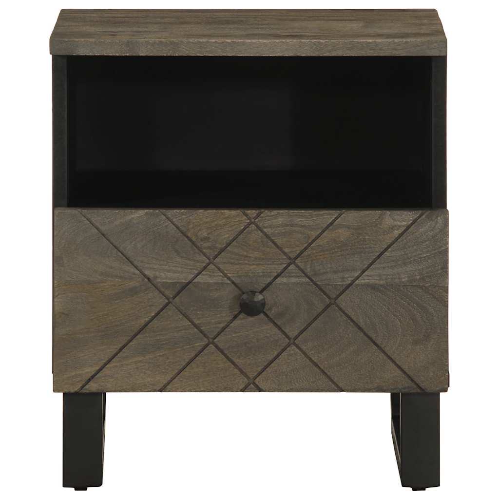 Bedside tables 2 pcs 40x33x46 cm solid mango wood black