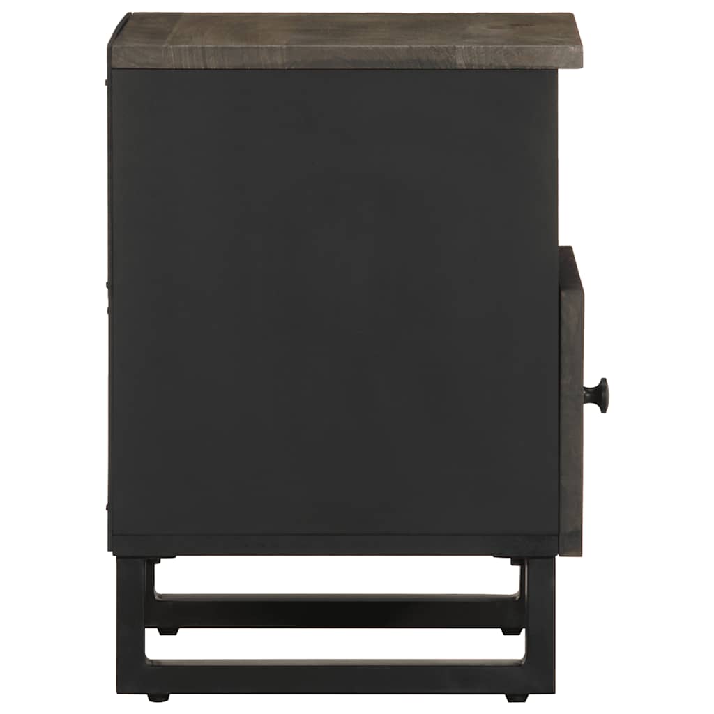 Bedside tables 2 pcs 40x33x46 cm solid mango wood black