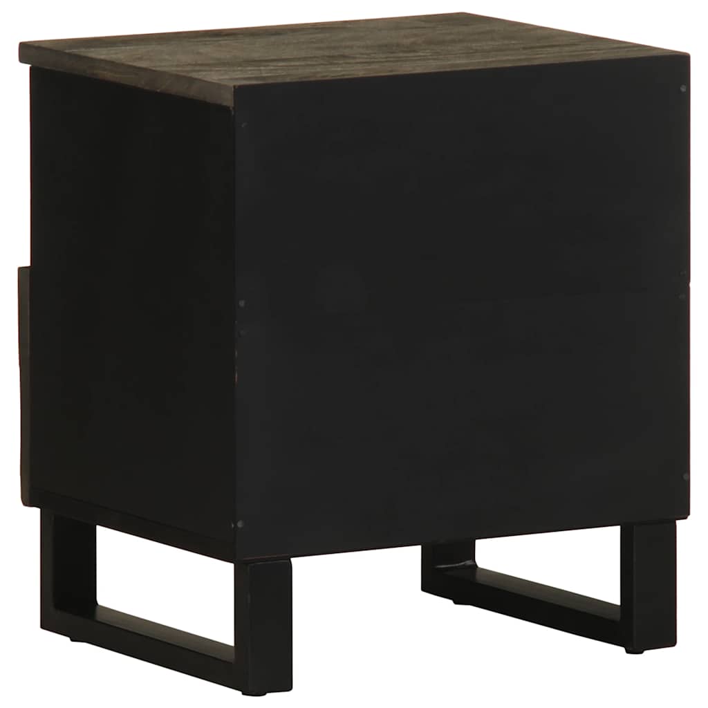 Bedside tables 2 pcs 40x33x46 cm solid mango wood black