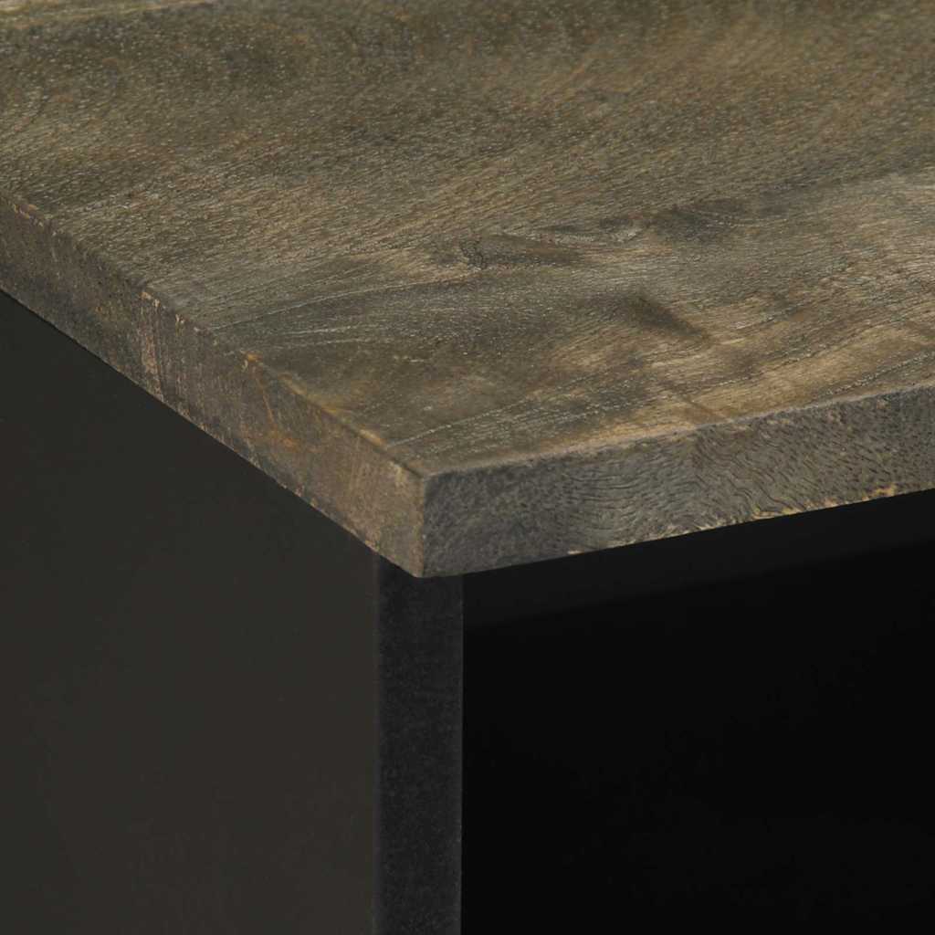 Bedside tables 2 pcs 40x33x46 cm solid mango wood black
