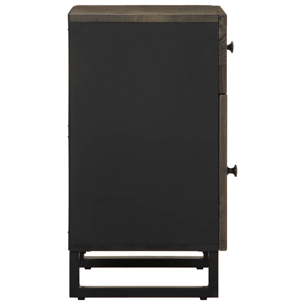 Mesa de cabeceira 50x33x60 cm madeira de mangueira maciça preto