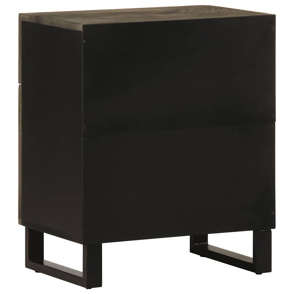Mesa de cabeceira 50x33x60 cm madeira de mangueira maciça preto
