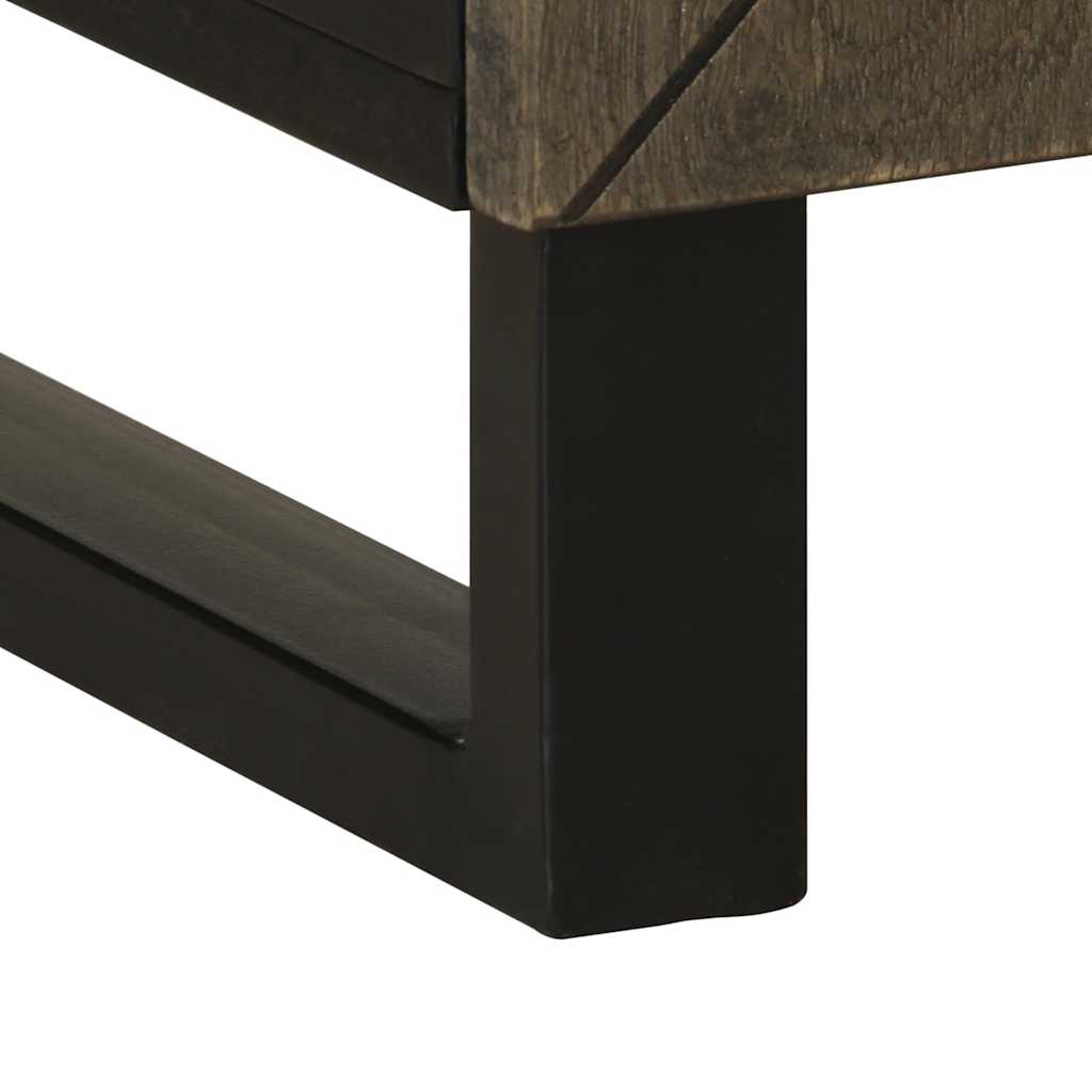 Mesa de cabeceira 50x33x60 cm madeira de mangueira maciça preto