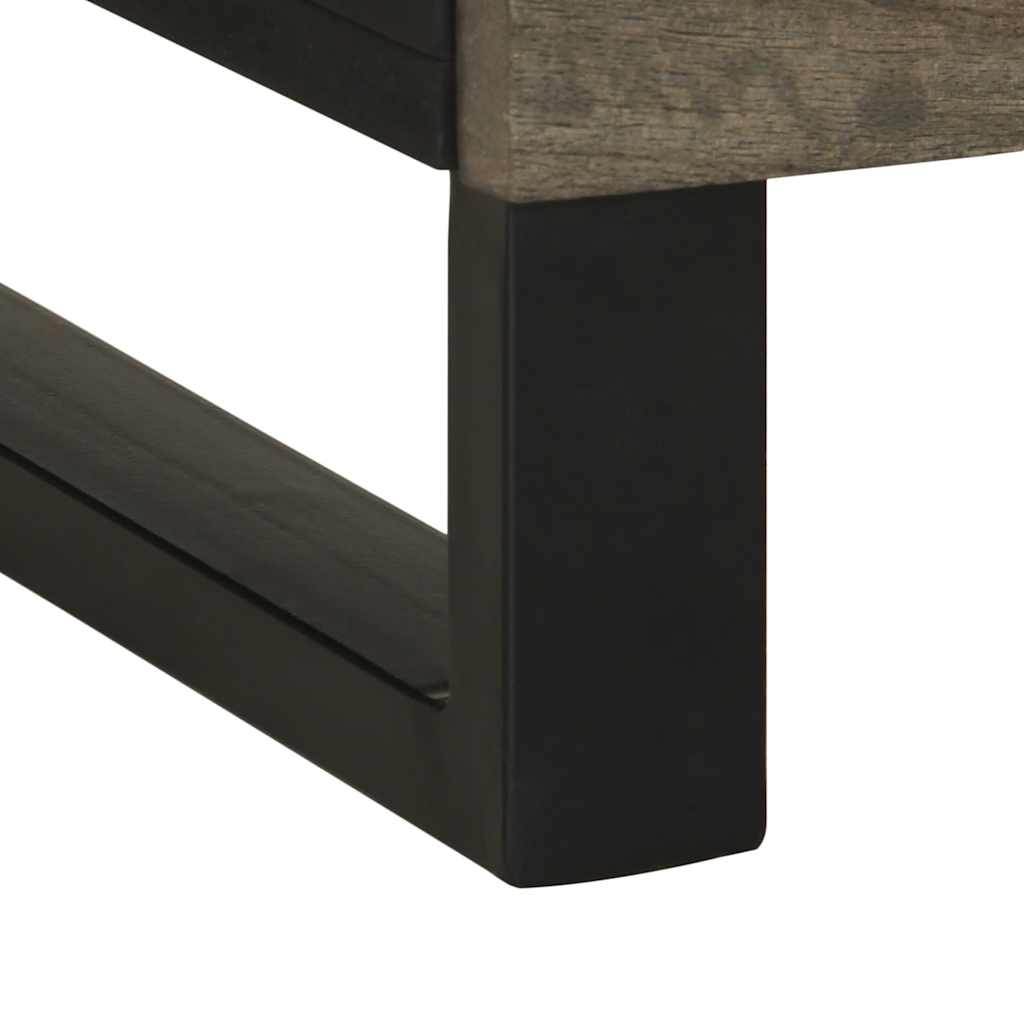 Mesa de cabeceira preto 50x33x62 cm madeira de mangueira maciça