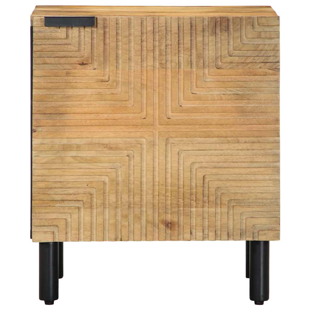 Bedside tables 2 pcs brown solid mango wood