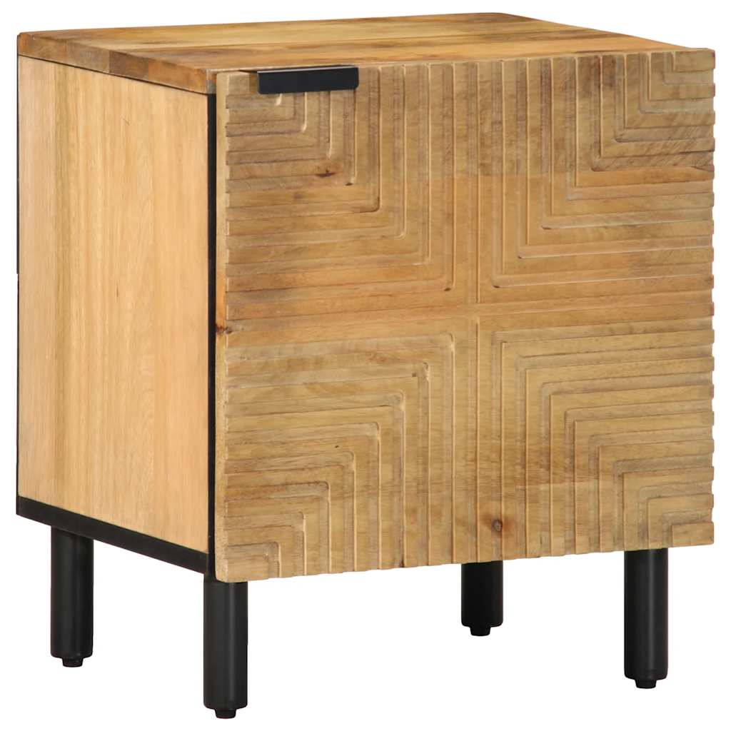 Bedside tables 2 pcs brown solid mango wood