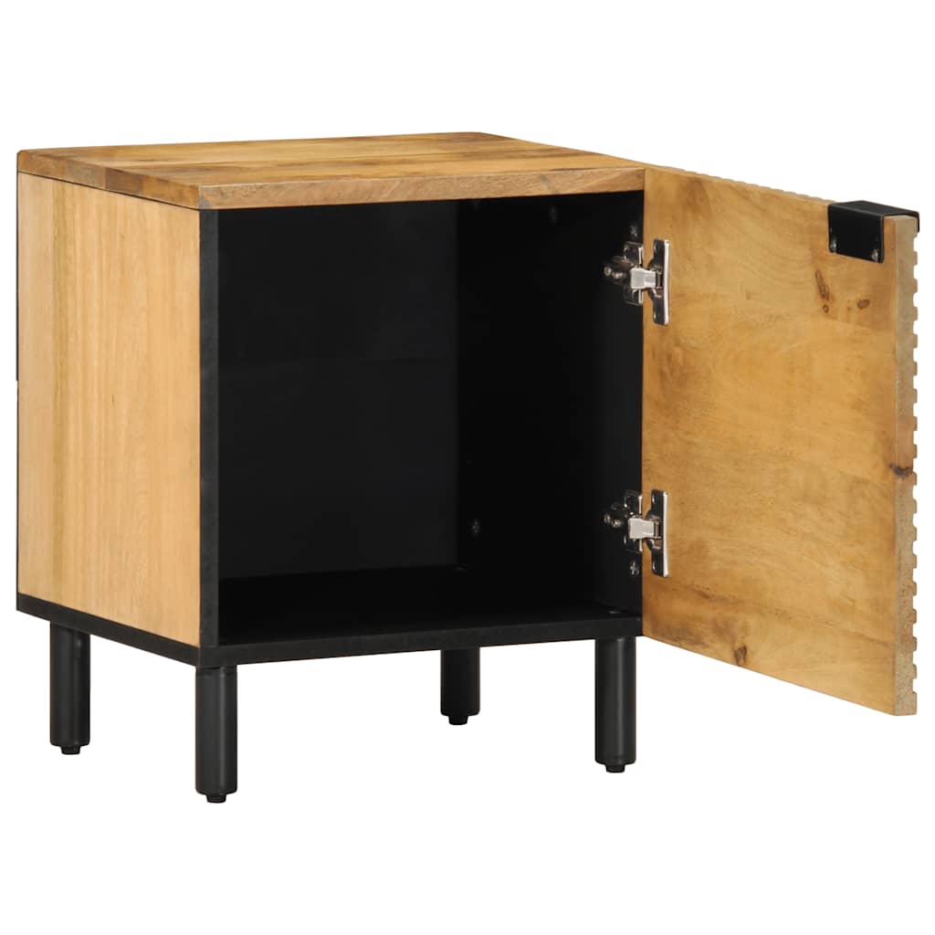 Bedside tables 2 pcs brown solid mango wood