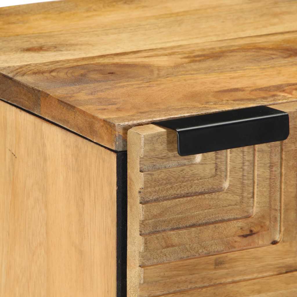 Bedside tables 2 pcs brown solid mango wood