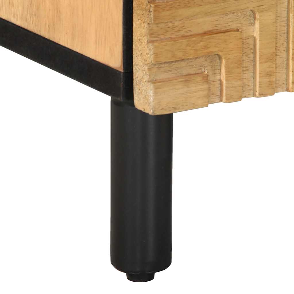 Bedside tables 2 pcs brown solid mango wood