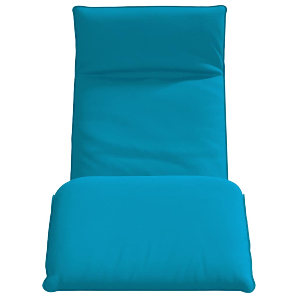 Espreguiçadeira dobrável 175x54x8,5 cm tecido Oxford azul-claro