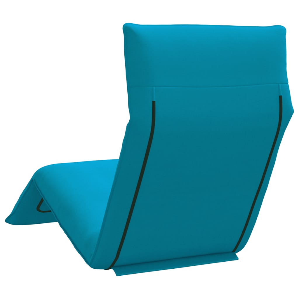 Espreguiçadeira dobrável 175x54x8,5 cm tecido Oxford azul-claro