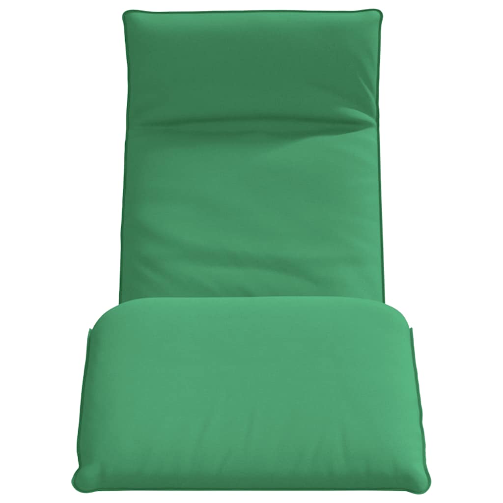 Espreguiçadeira dobrável 175x54x8,5 cm tecido Oxford verde