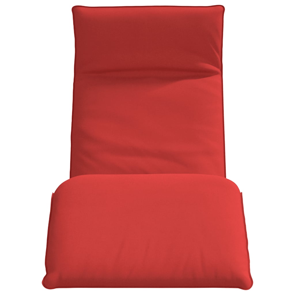 Espreguiçadeira dobrável 175x54x8,5 cm tecido Oxford vermelho