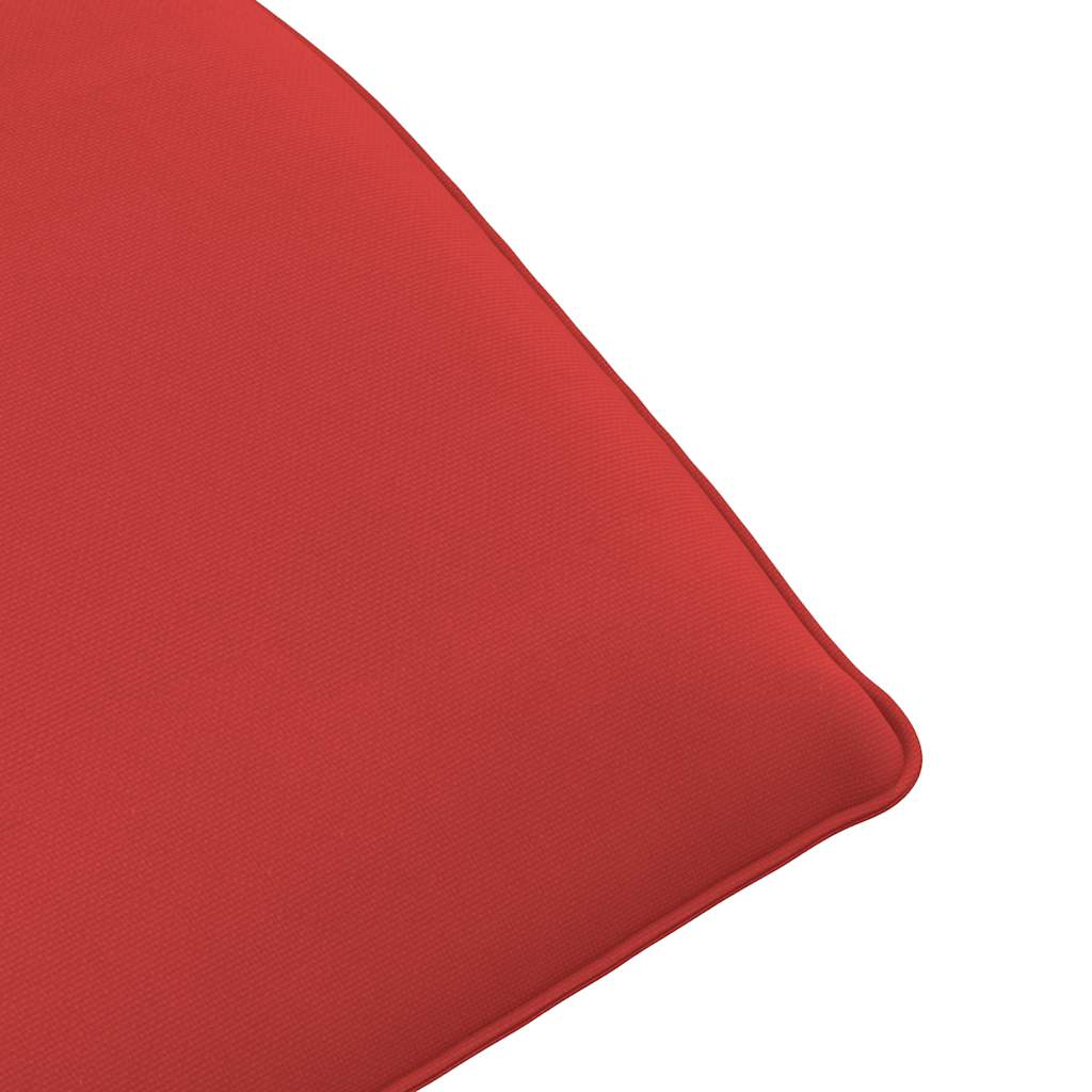 Espreguiçadeira dobrável 175x54x8,5 cm tecido Oxford vermelho