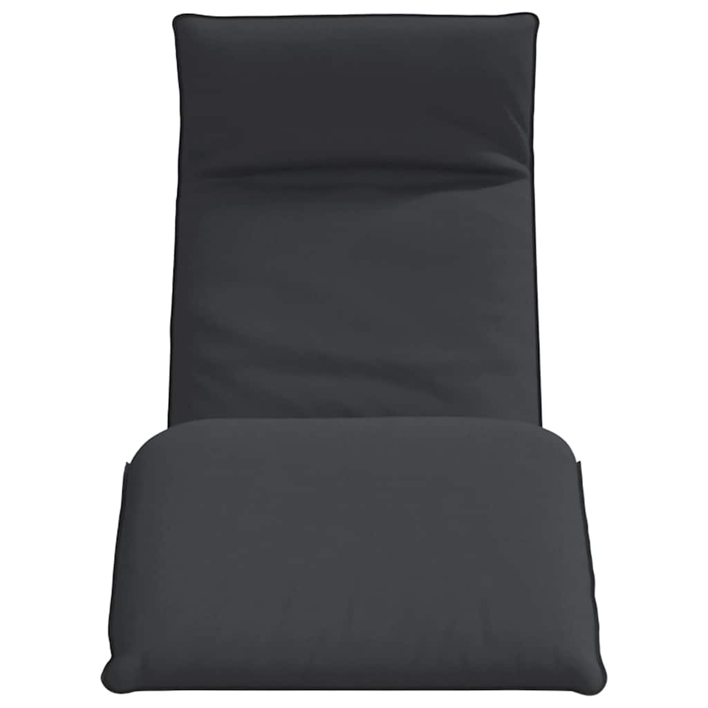 Folding sun lounger 175x54x8.5 cm black Oxford fabric