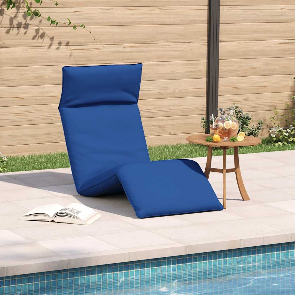 Folding sun lounger 175x54x8.5 cm royal blue Oxford fabric