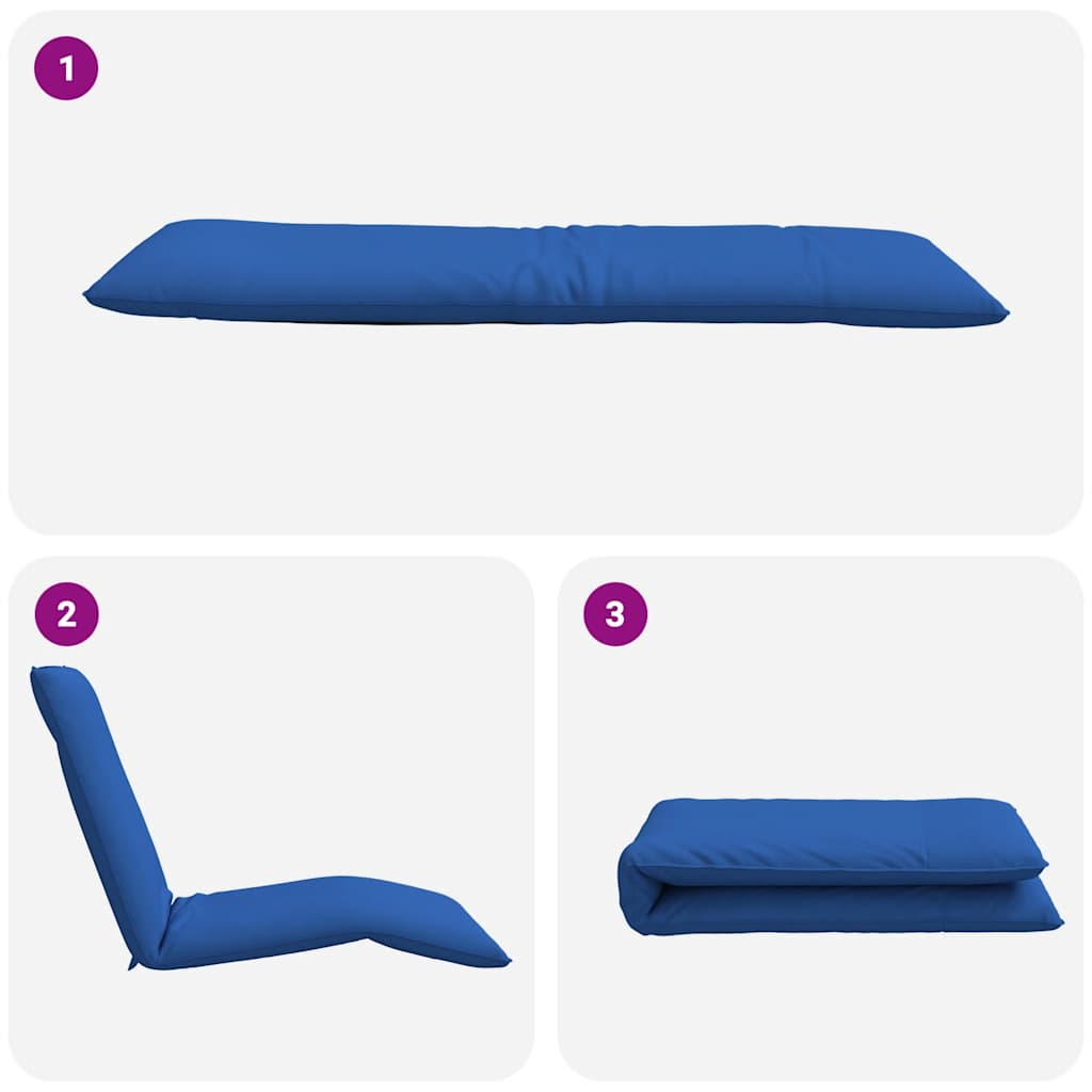 Folding sun lounger 175x54x8.5 cm royal blue Oxford fabric