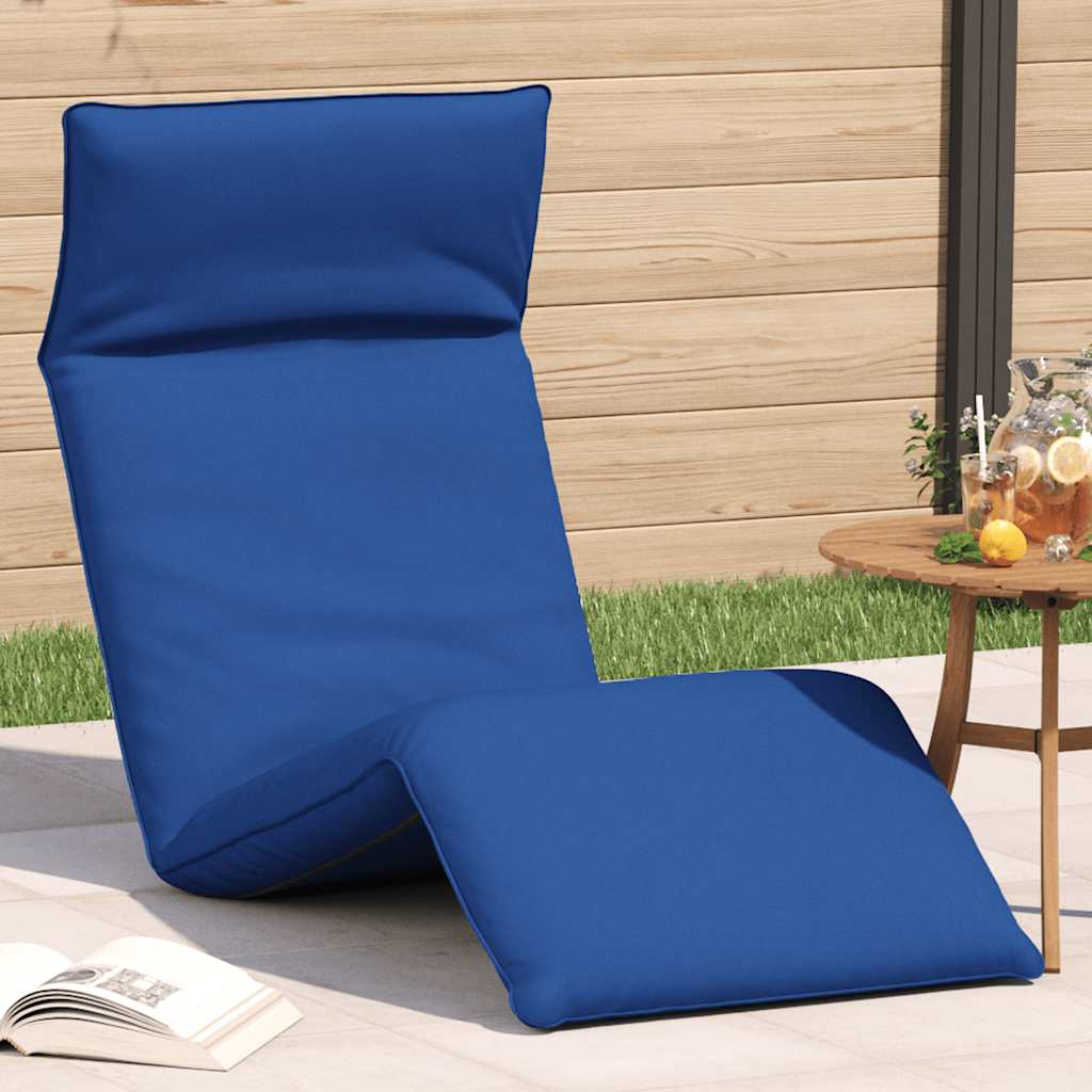 Folding sun lounger 175x54x8.5 cm royal blue Oxford fabric