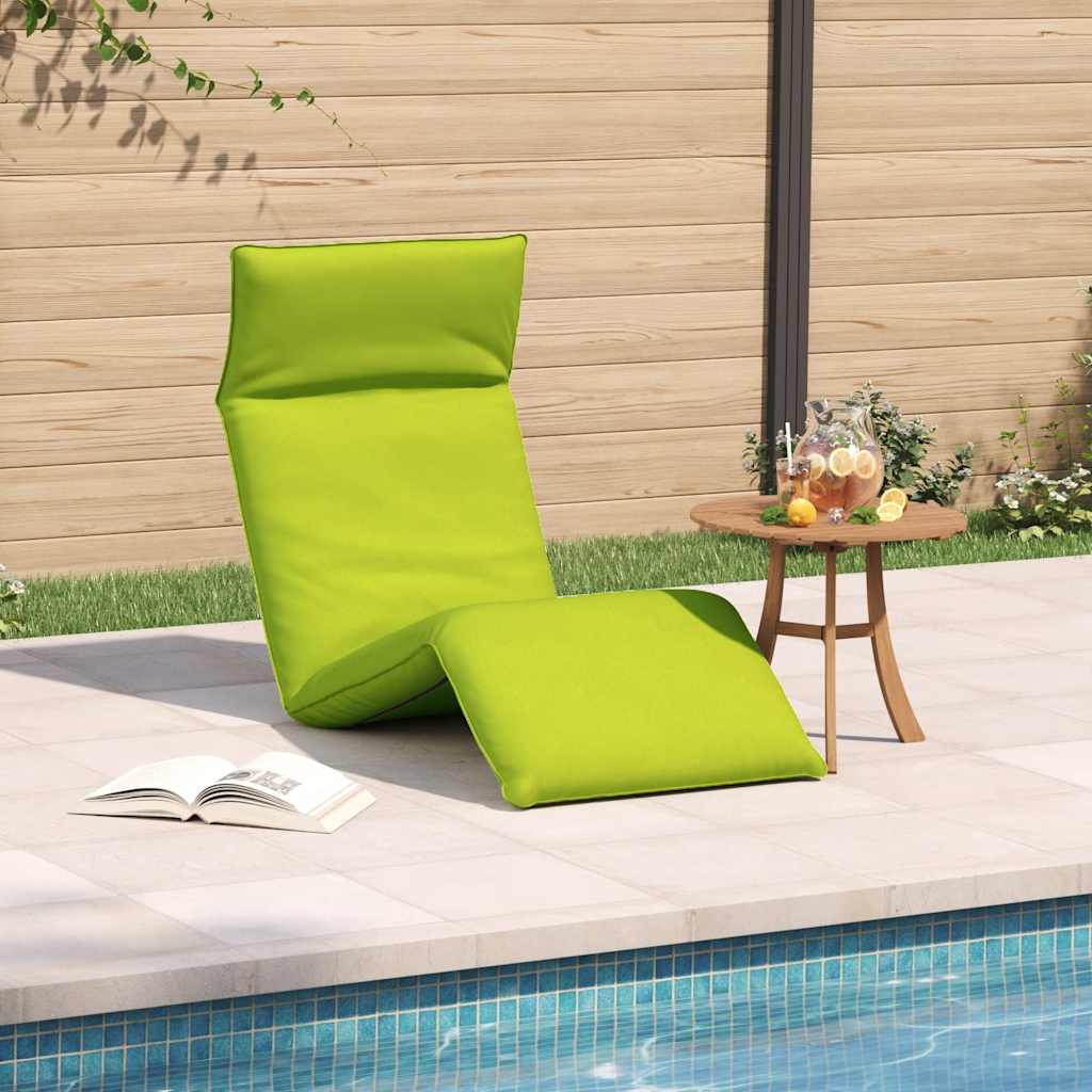 Espreguiçadeira dobrável 175x54x8,5 cm verde brilhante