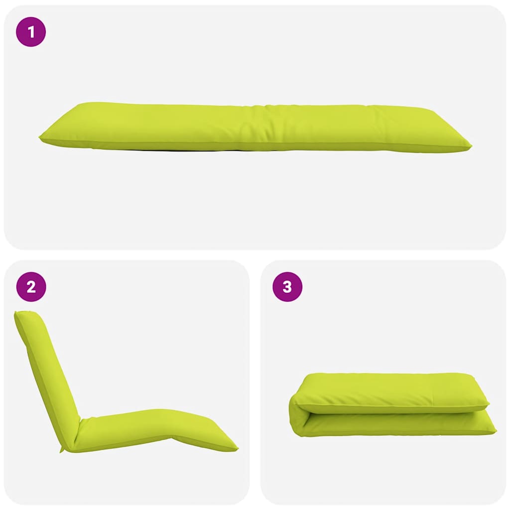 Espreguiçadeira dobrável 175x54x8,5 cm verde brilhante
