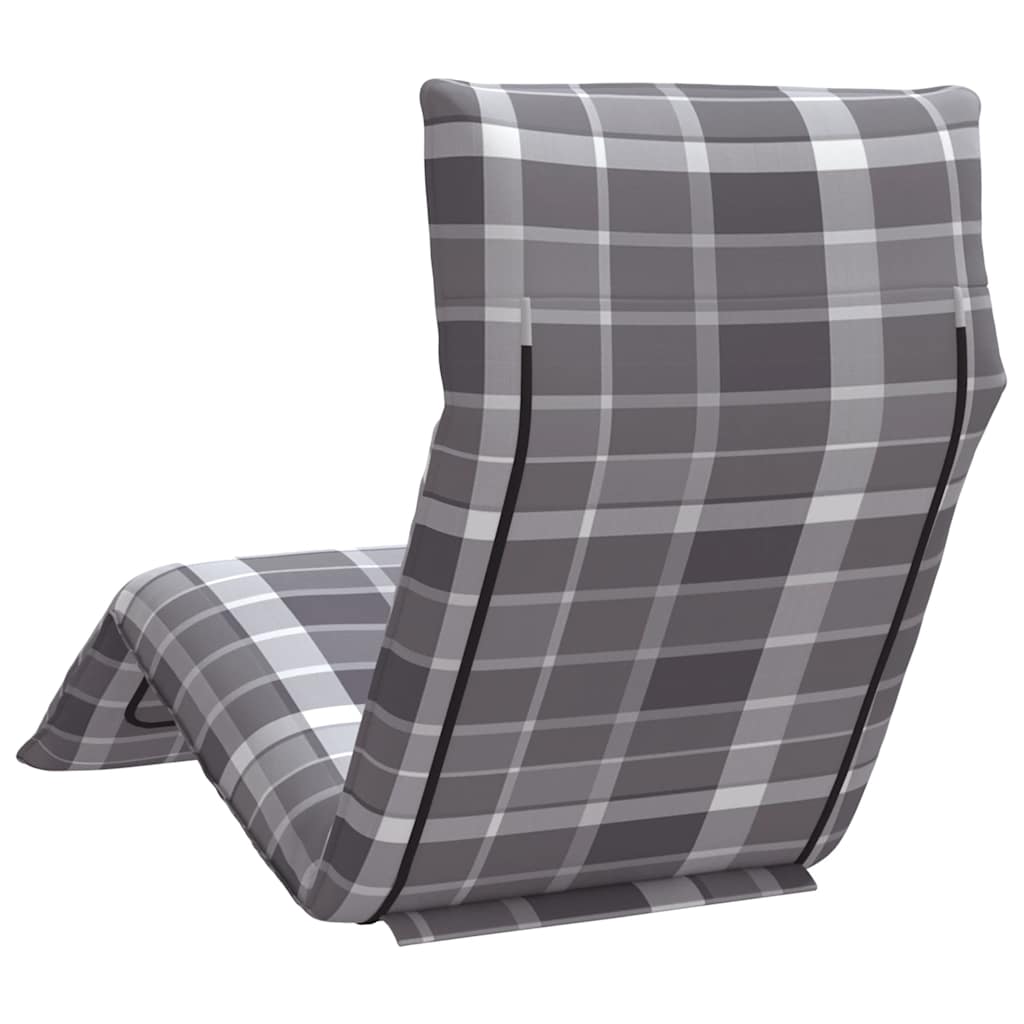 Folding sun lounger 175x54x8.5 cm Grey checkered pattern