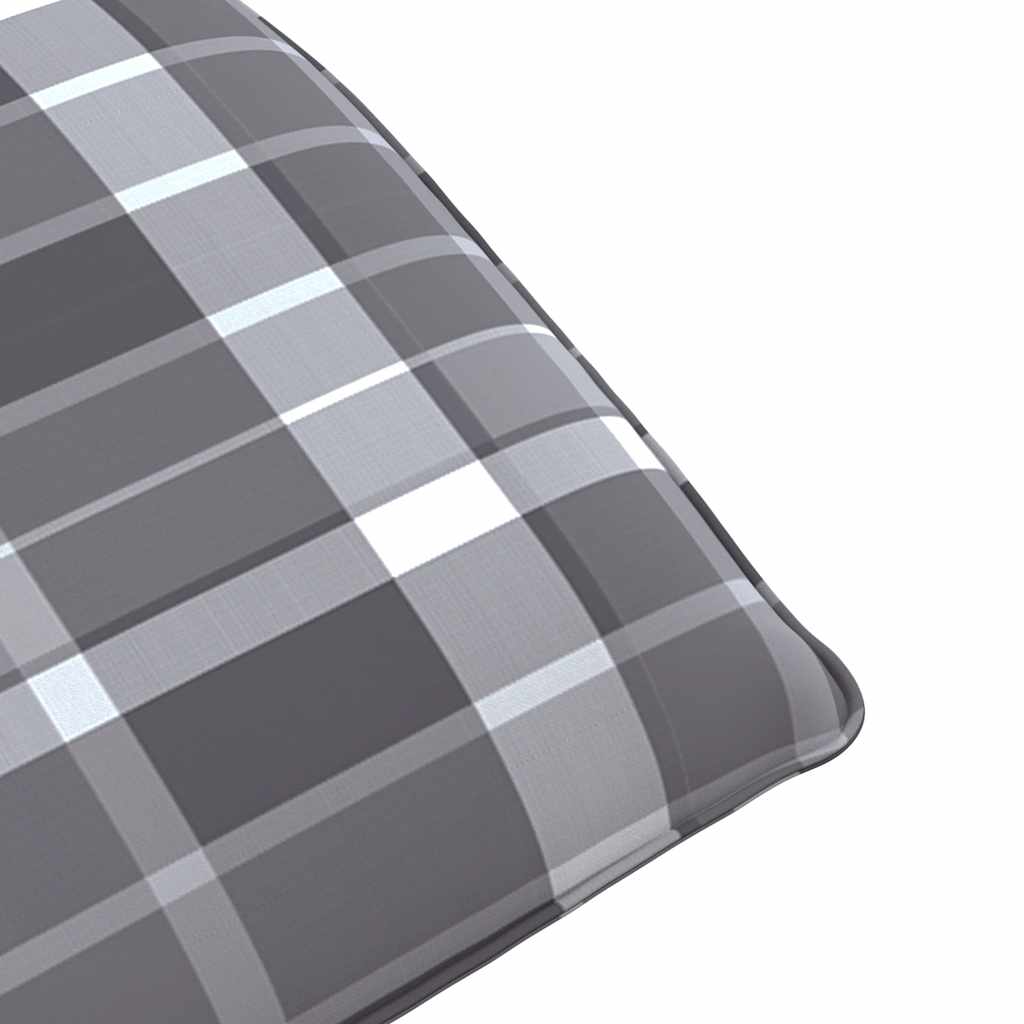Folding sun lounger 175x54x8.5 cm Grey checkered pattern