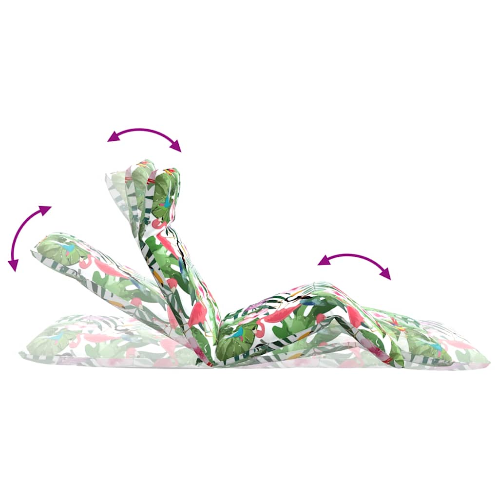 Espreguiçadeira dobrável 175x54x8,5 cm tecido Oxford multicor