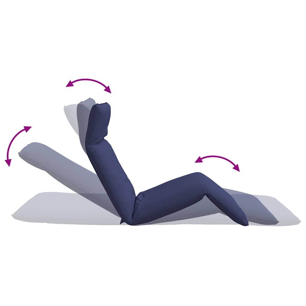 Folding sun lounger 175x54x8.5 cm navy blue