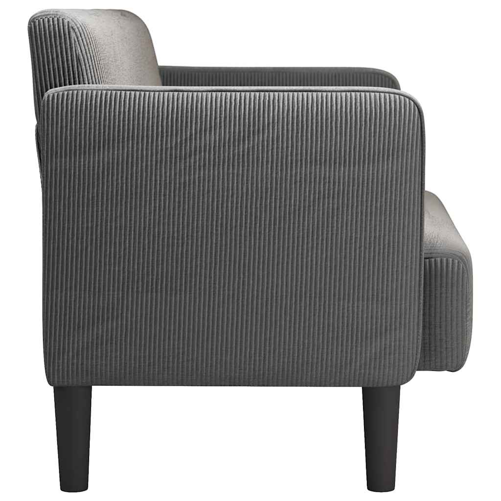 109 cm glove sofa in dark grey corduroy fabric