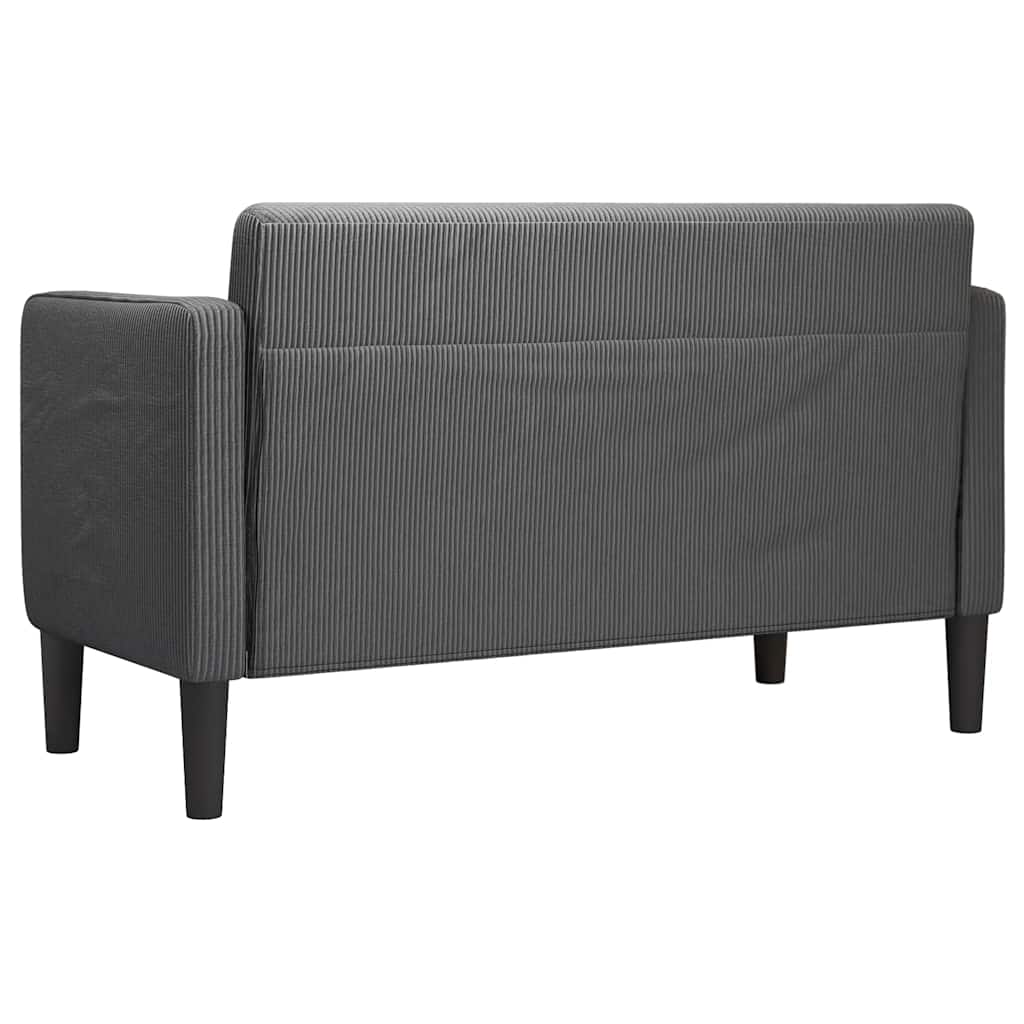 109 cm glove sofa in dark grey corduroy fabric