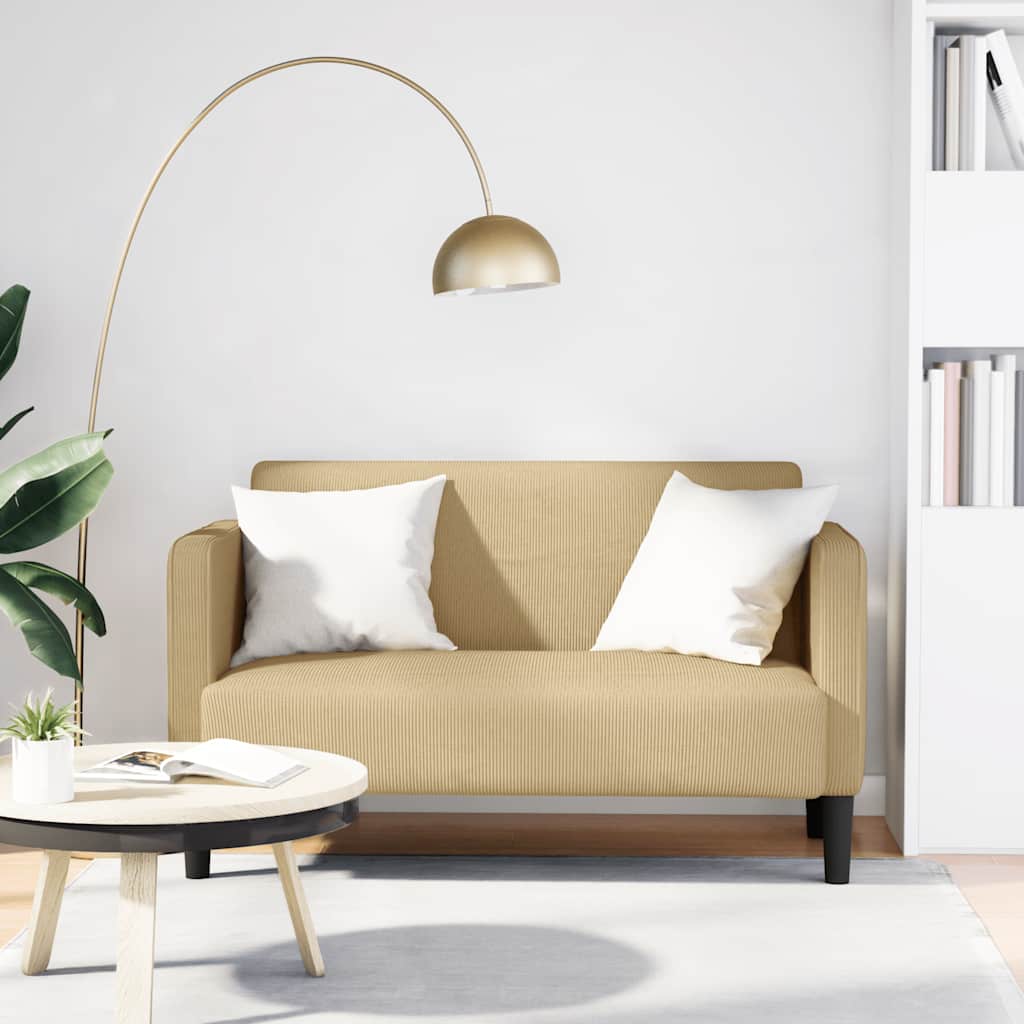 109 cm glove sofa in light green-grey corduroy fabric