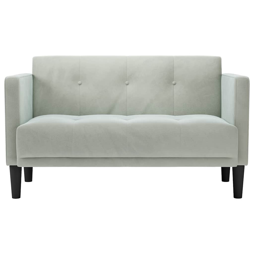 111 cm light grey velvet glove sofa