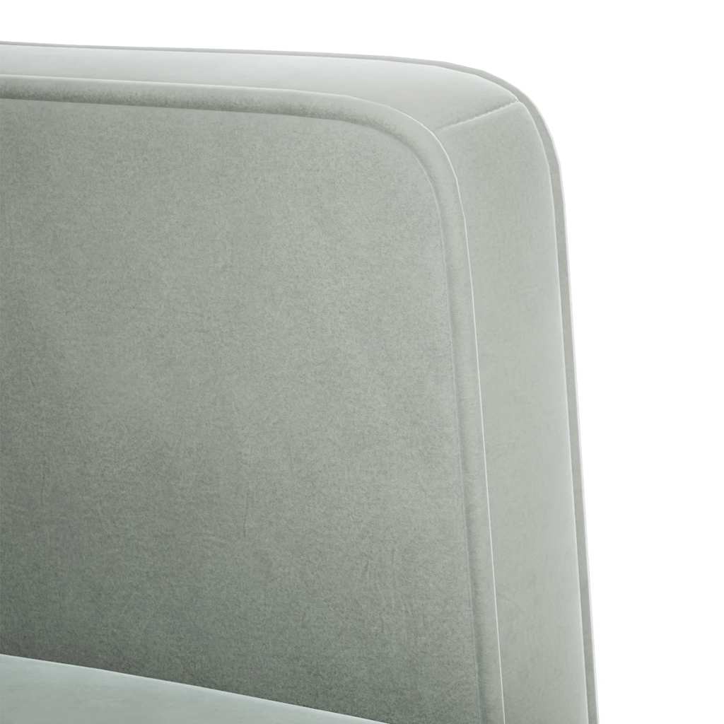 111 cm light grey velvet glove sofa