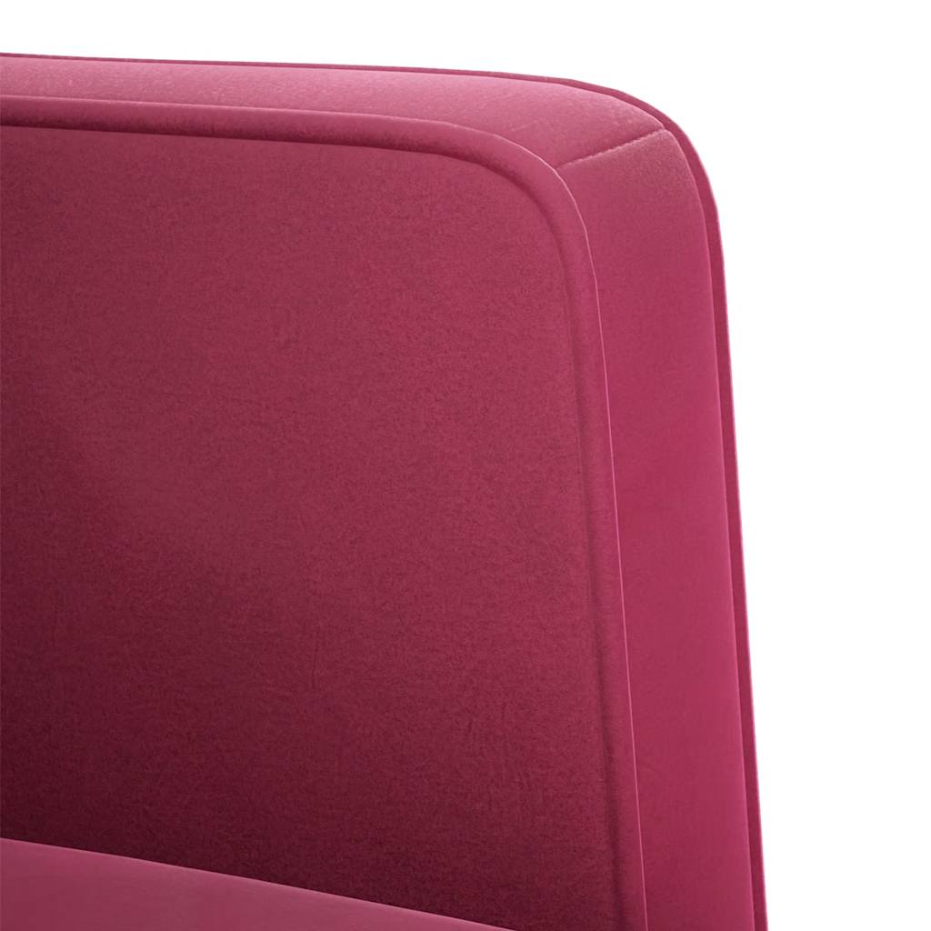 Sofá-luvas 111 cm veludo vermelho tinto