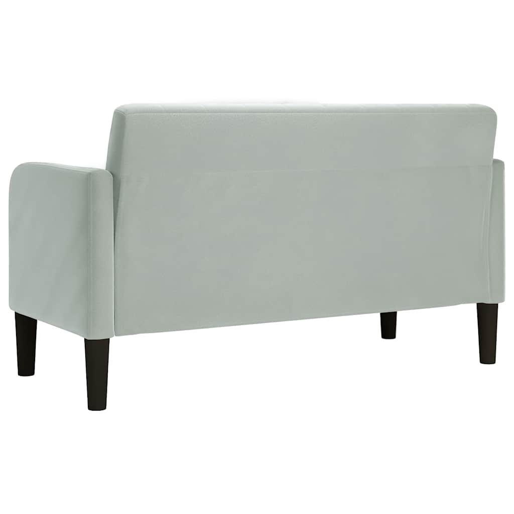 Sofá-luvas 109 cm veludo cinzento-claro