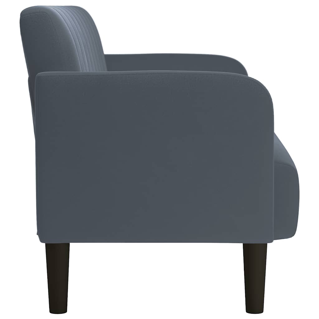 109 cm dark grey velvet glove sofa