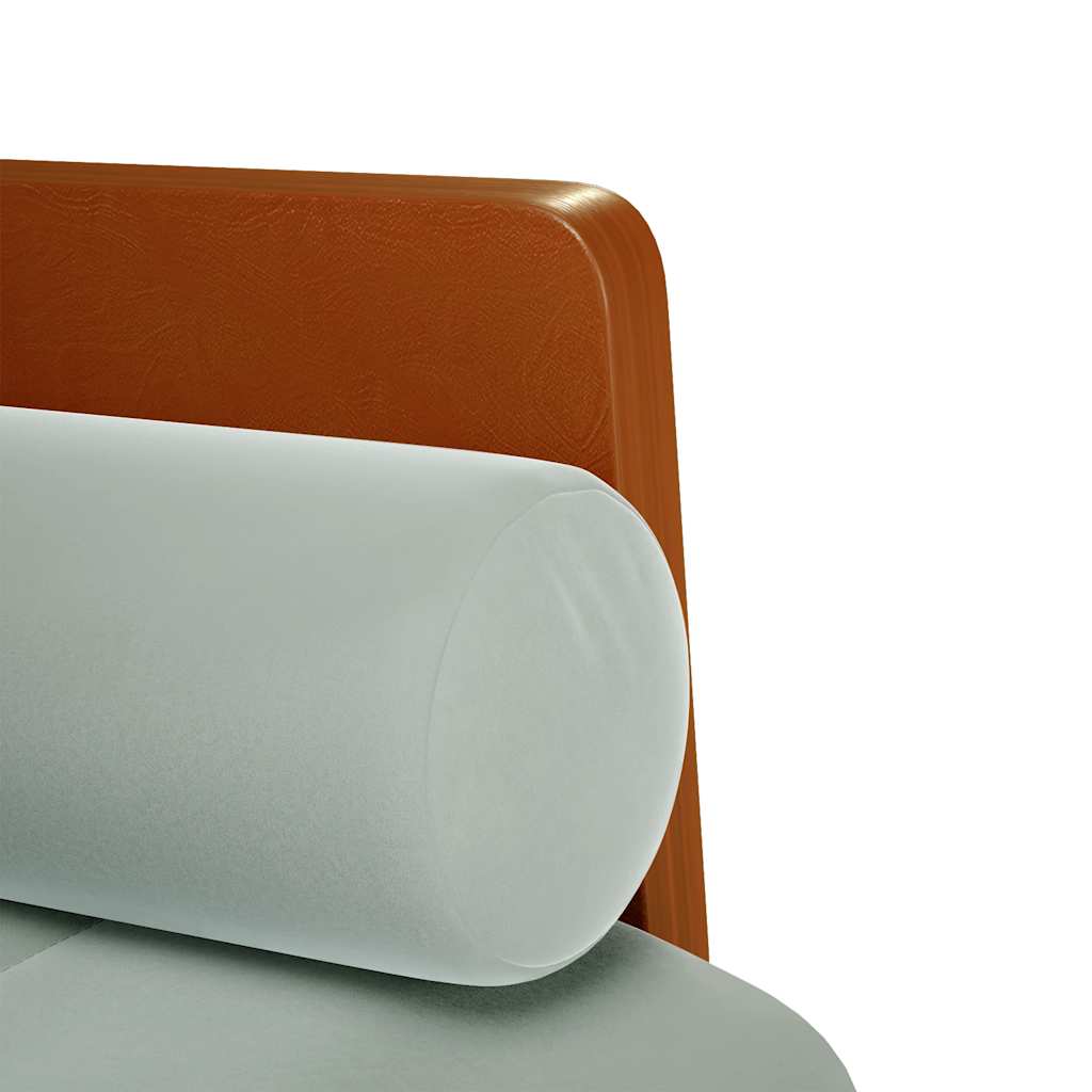 Sofa-gloves with rollers 110 cm light grey velvet