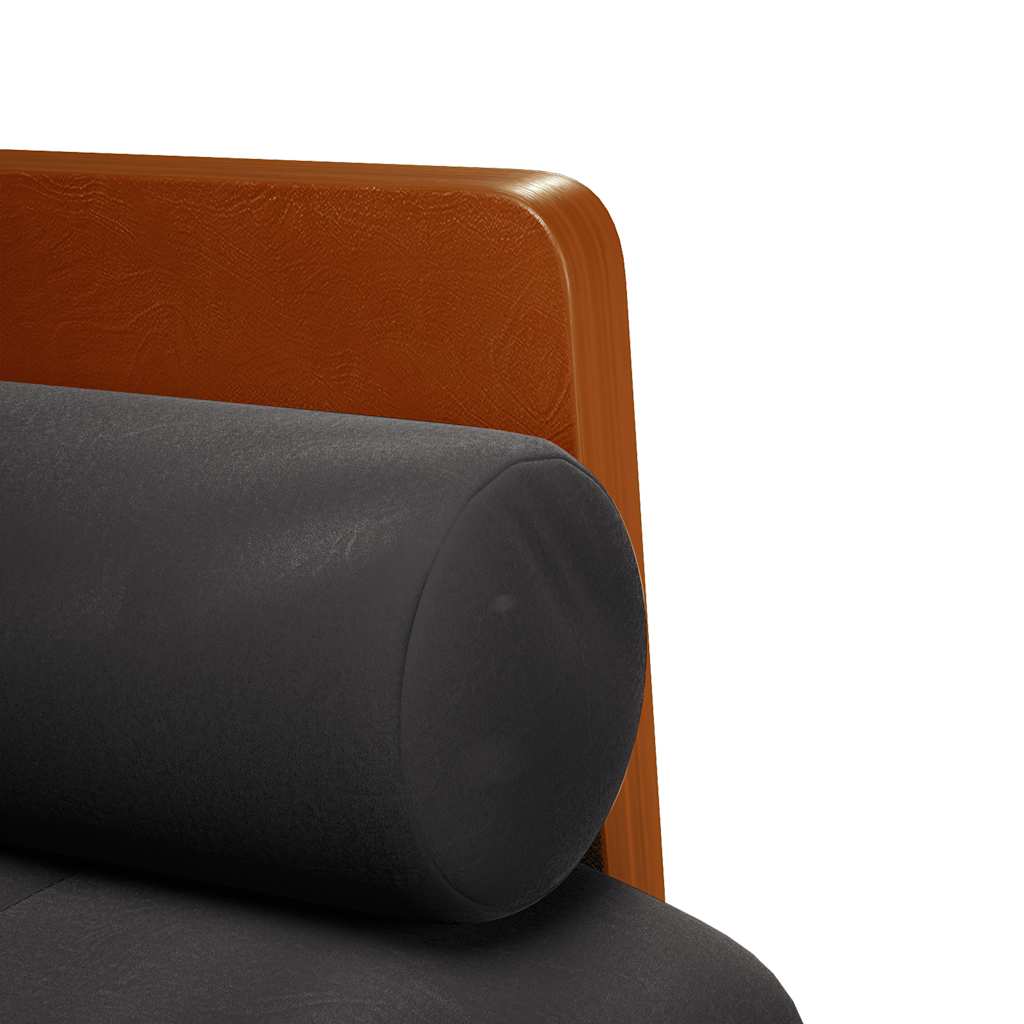 Sofá-luvas com rolos 110 cm veludo preto