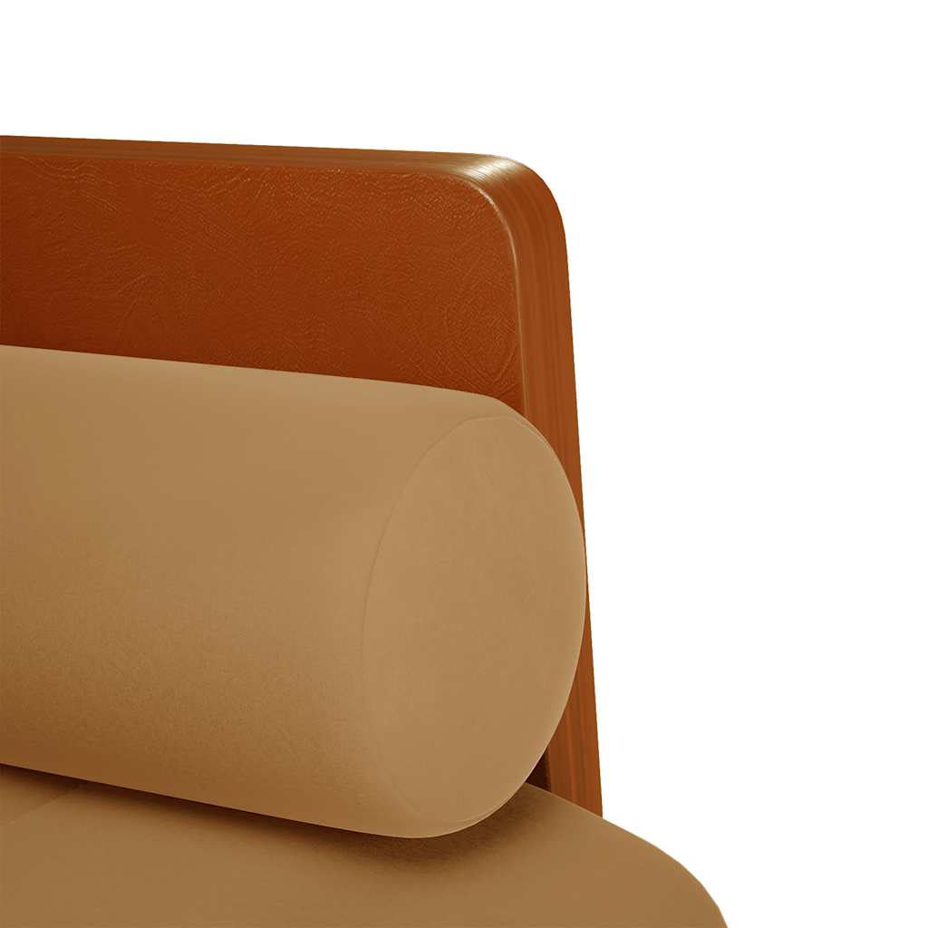 Sofa glove with rollers 110 cm brown velvet