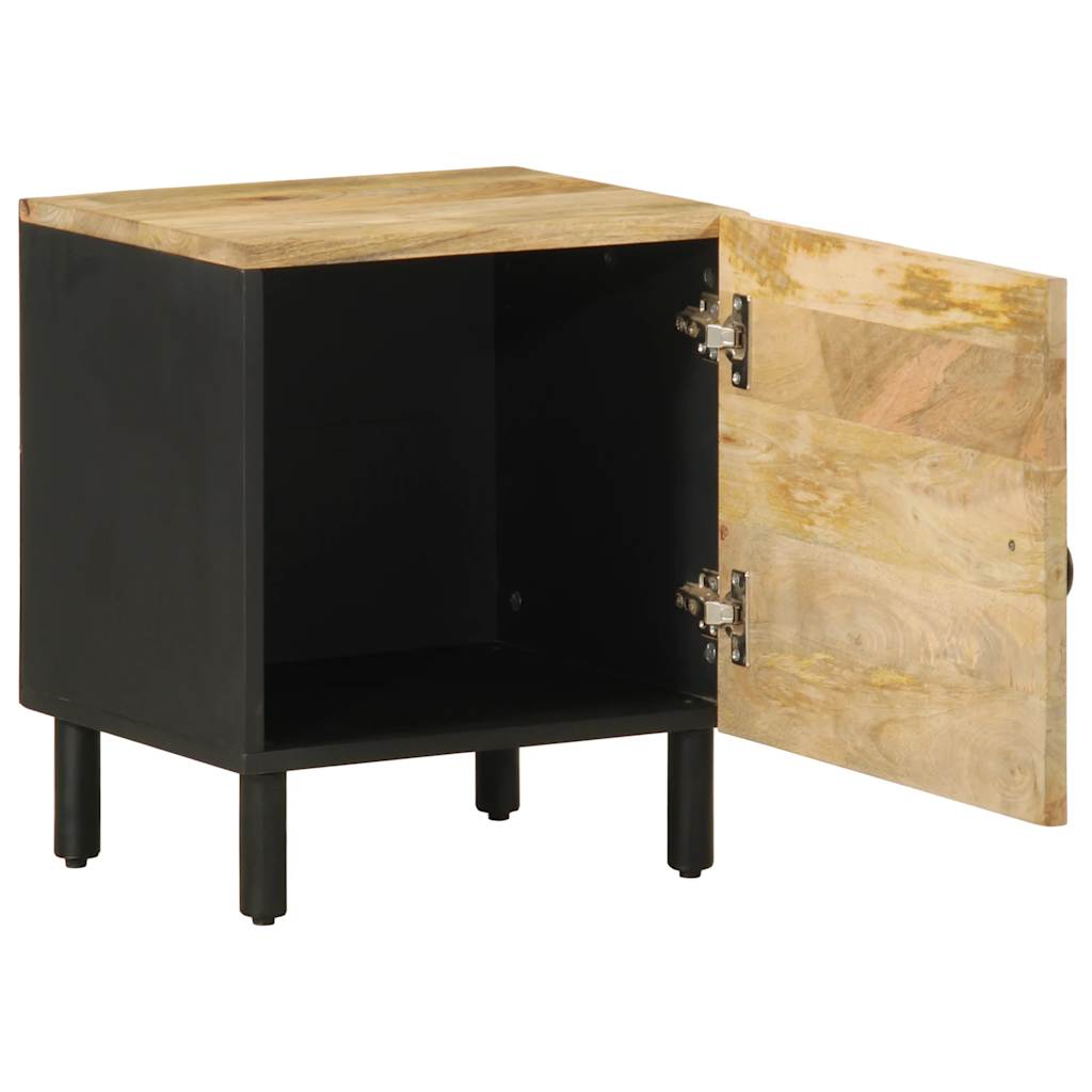 Bedside table 40x33.5x46 cm solid rough mango wood