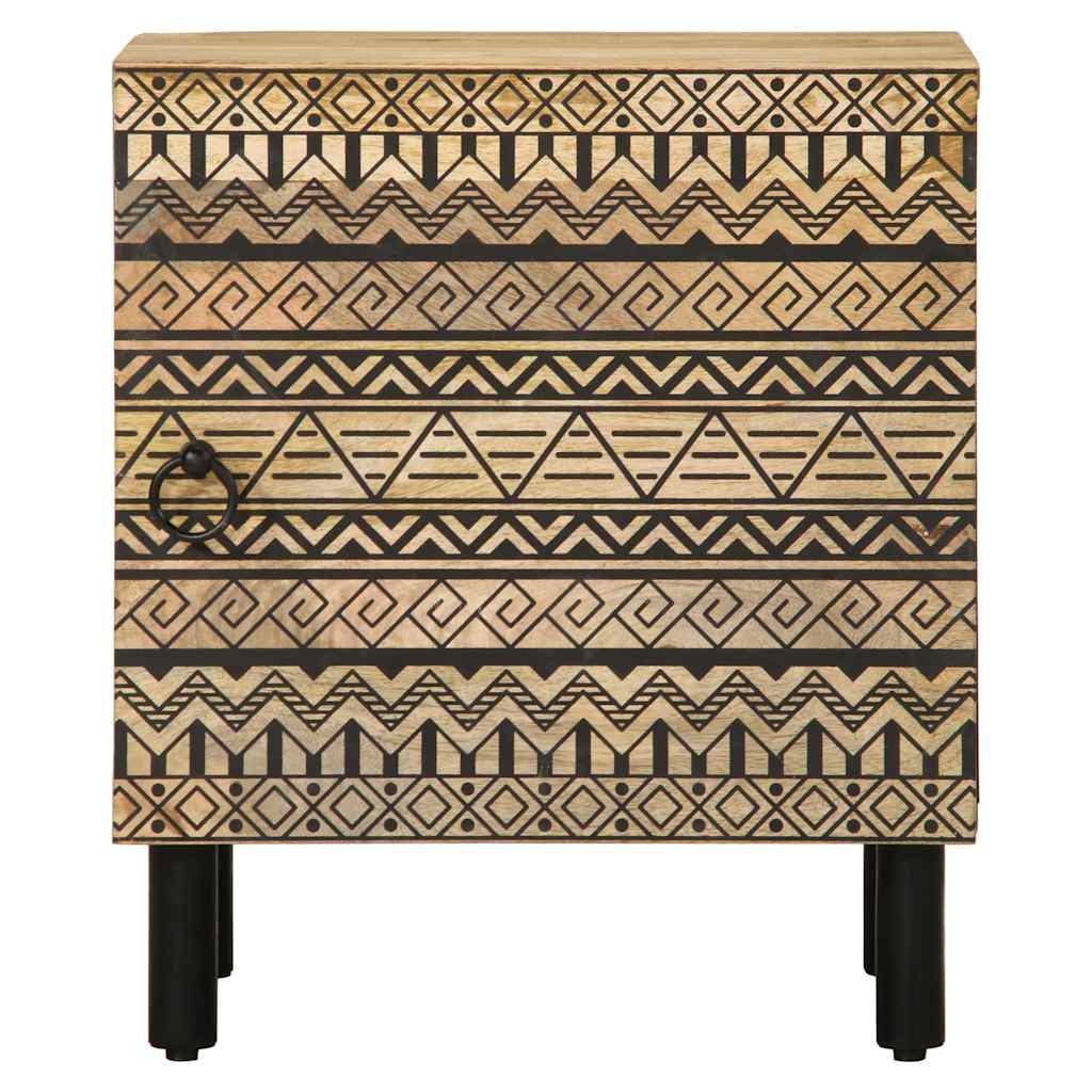 Bedside table 40x33.5x46 cm solid rough mango wood