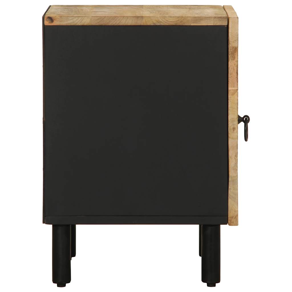 Bedside table 40x33.5x46 cm solid rough mango wood