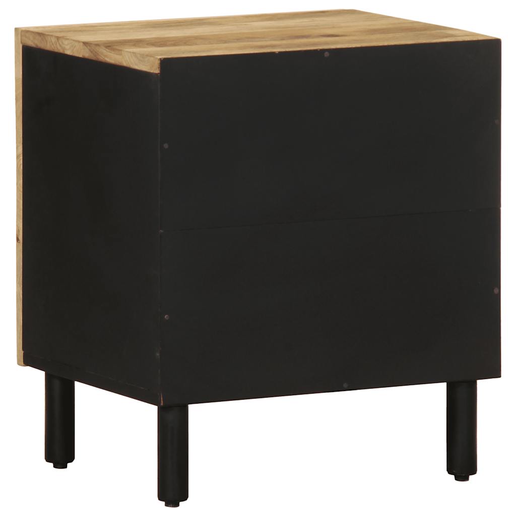 Bedside table 40x33.5x46 cm solid rough mango wood
