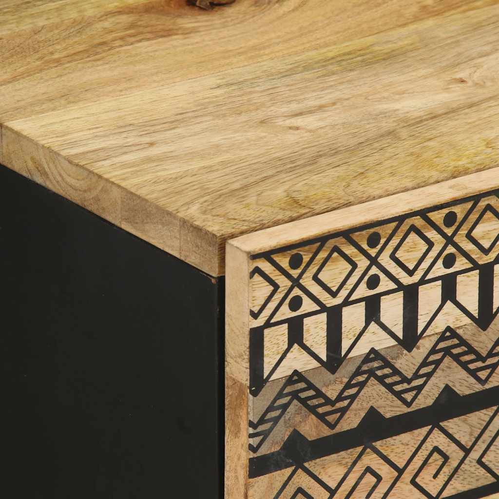 Bedside table 40x33.5x46 cm solid rough mango wood