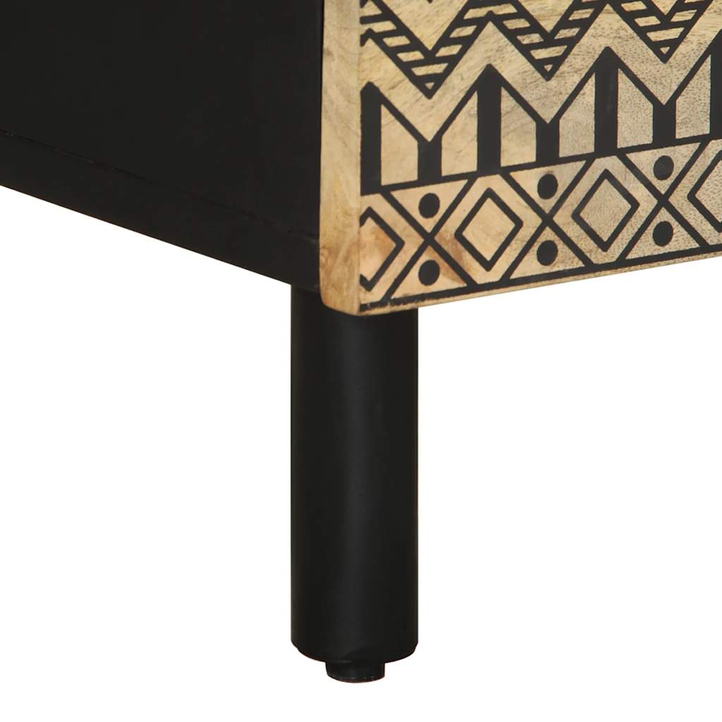 Bedside table 40x33.5x46 cm solid rough mango wood