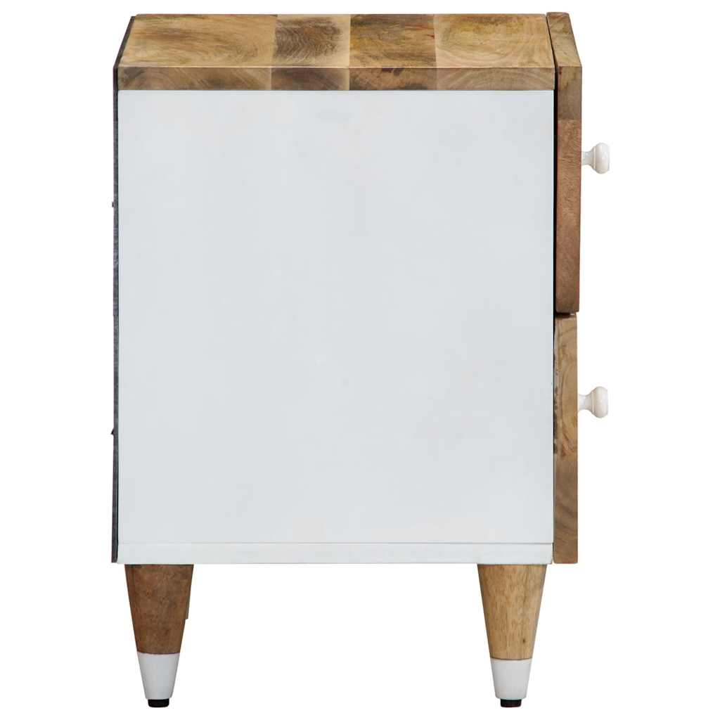 Mesa de cabeceira 40x33,5x46 cm madeira de mangueira maciça