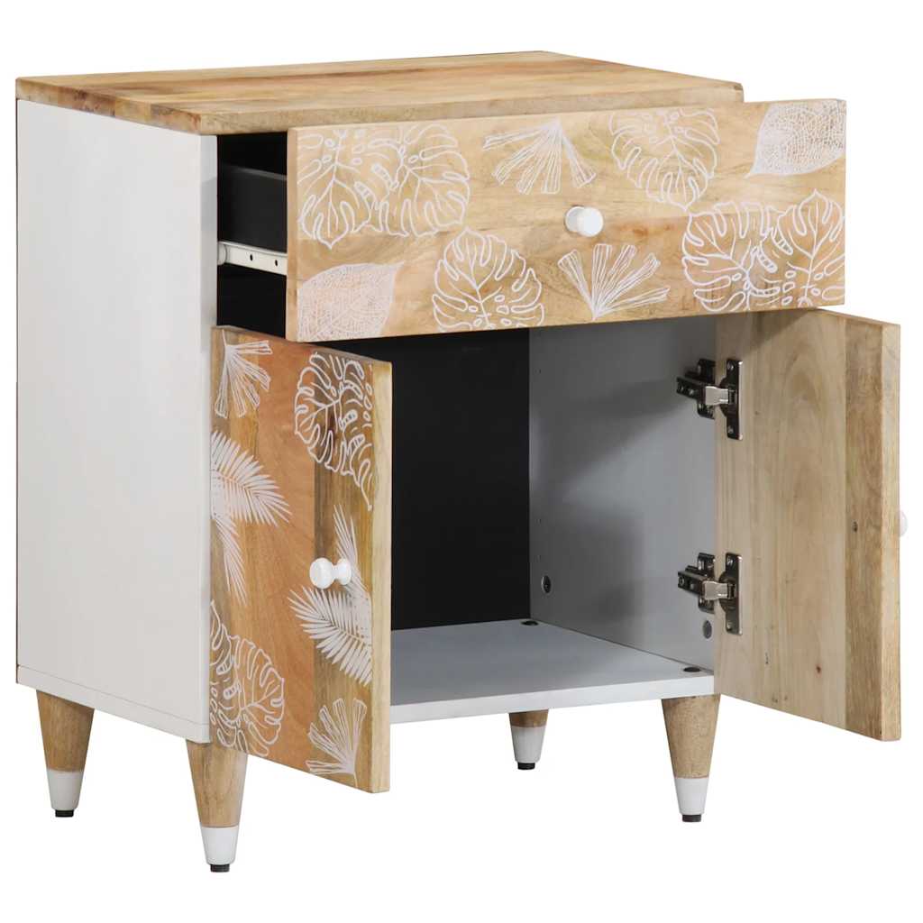 Bedside table 50x33x60 cm solid mango wood